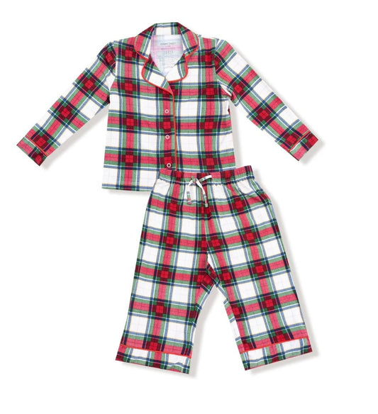 Angel Dear Holiday Plaid Kids PJ's