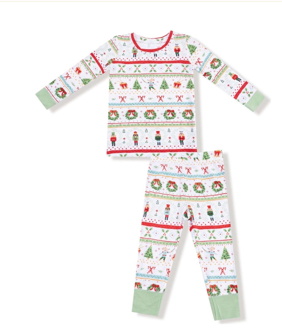 Angel Dear Nutcracker Fair Isle Loungwear Green