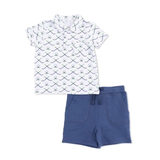ANGEL DEAR Angel Dear Boys Boys-sets Simple Golf - Polo With Everyday Short