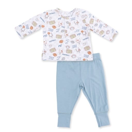 ANGEL DEAR Football Long Sleeve Henley Set