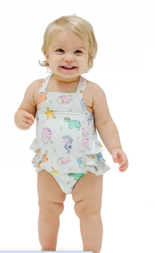 Angel Dear Ruffle Sunsuit Cutie Sea Creatures