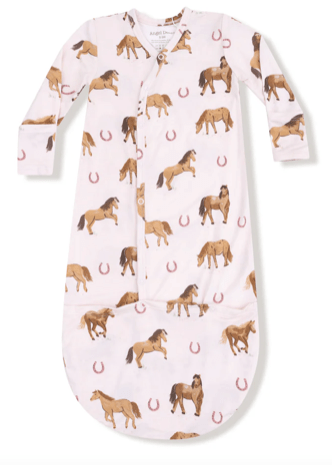 Angel Dear 0-3M Bundle Gown Horses Pink