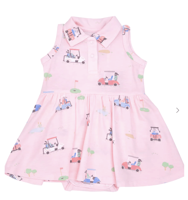 Angel Dear GOLF CART TENNIS TANK BODYSUIT DRESS PINK