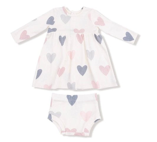 Angel Dear Hearts  Simple Dress & Bloomer