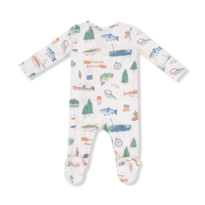 Angel Dear Angel Dear 2 Way Zipper Footie in Fishing Things
