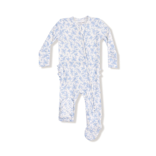 Angel Dear Angel Dear 2 Way Zipper Ruffle Back Footie in Romi Floral