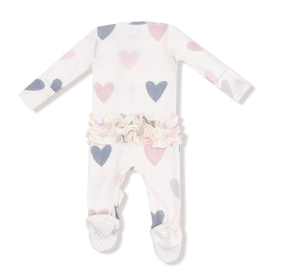 Angel Dear Heart zipper footie