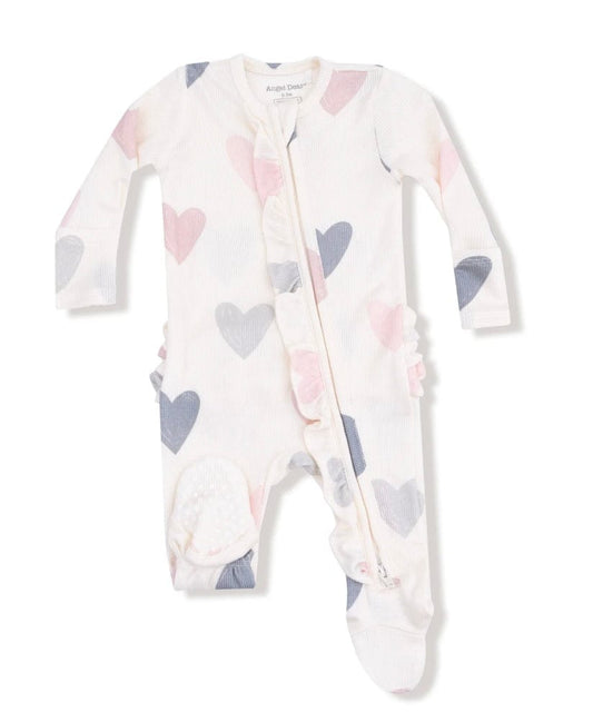 Angel Dear Heart zipper footie