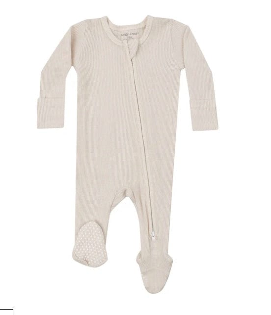 Angel Dear SOLID OATMEAL 2 WAY ZIPPER FOOTIE