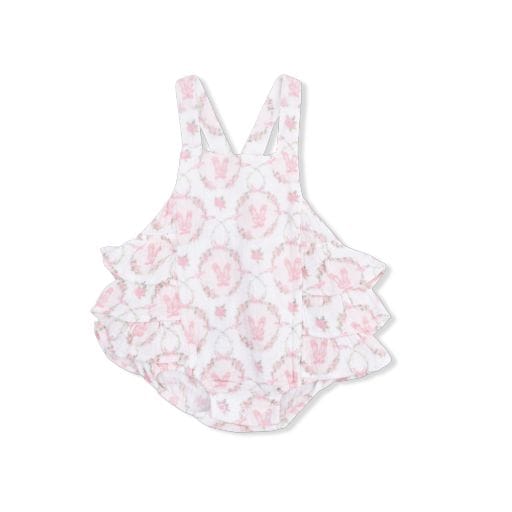 ANGEL DEAR Angel Dear Girls Girls-bubbles Cameo Ballet Shoes - Ruffle Sunsuit