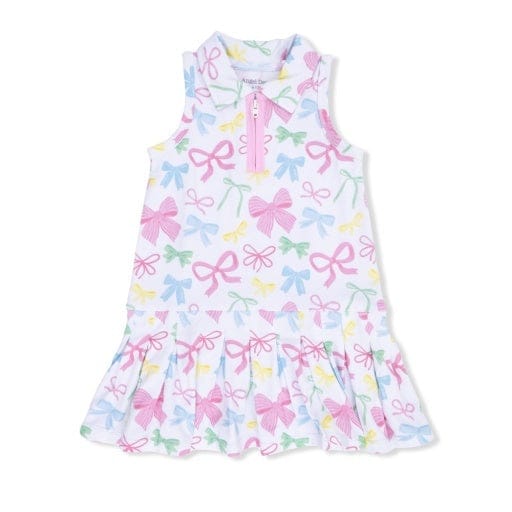 ANGEL DEAR Angel Dear Girls Girls-dresses Sweet Bows - Polo Tennis Dress With Cartwheel Short