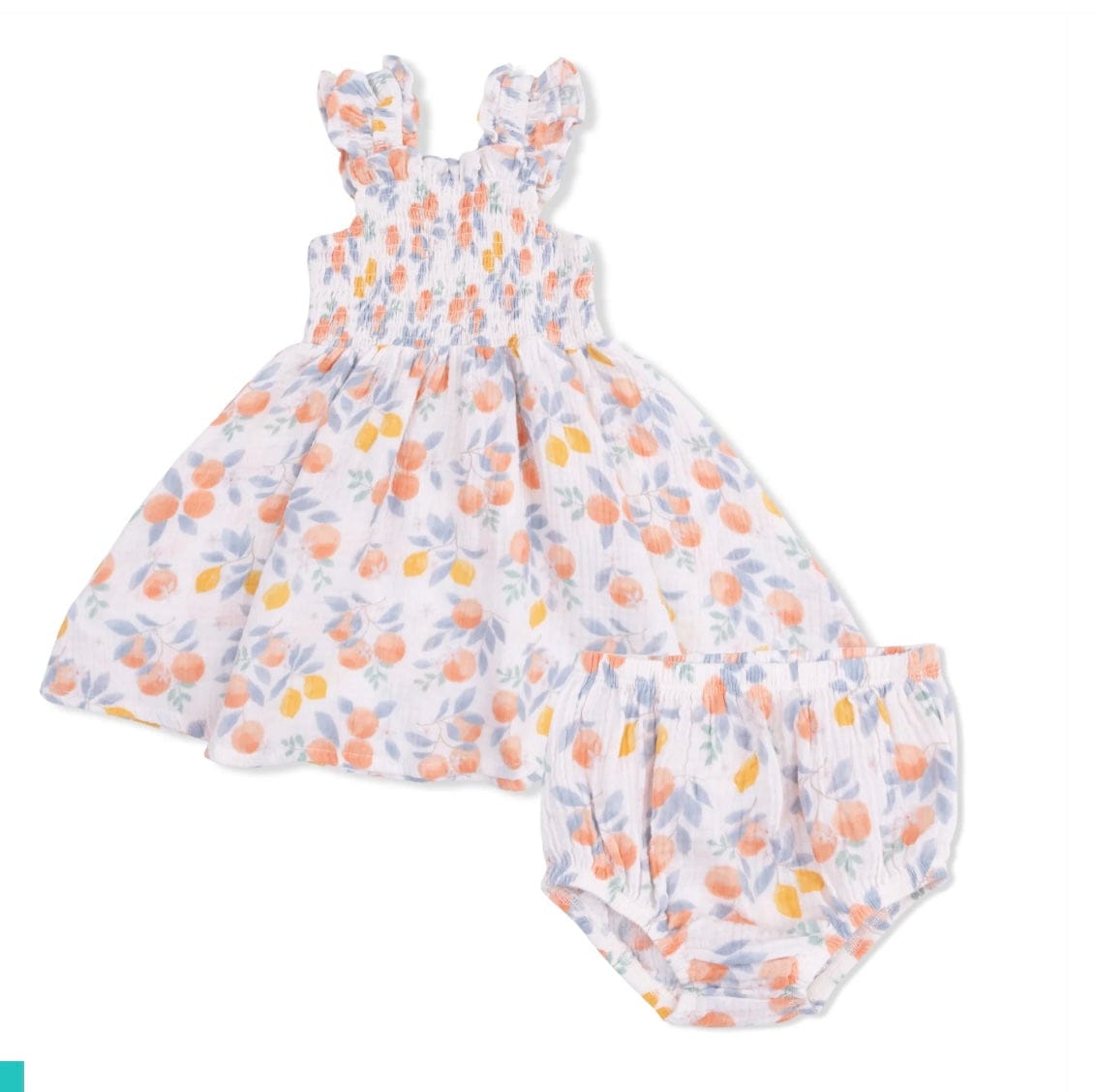 ANGEL DEAR Citrus Floral Sundress & Bloomer