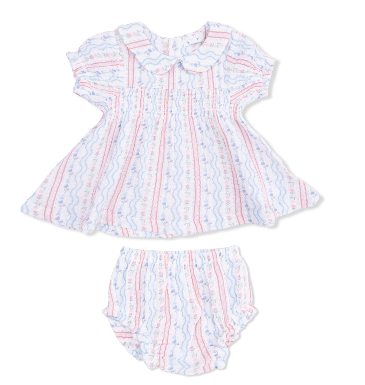 ANGEL DEAR Tulip Stripe Smocked Dress Set