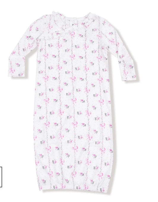 Angel Dear Dainty Buds & Bows Stripe gown