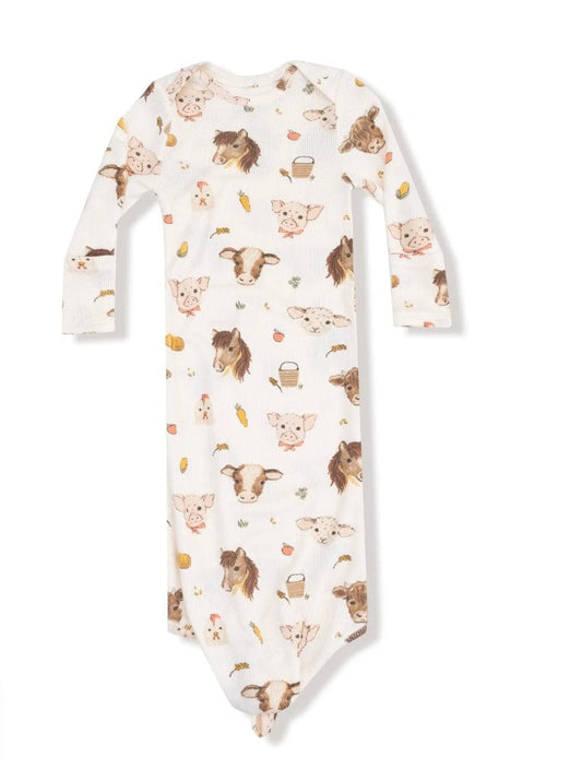 Angel Dear Vintage baby farm knotted gown