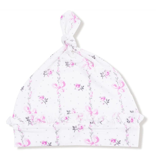 Angel Dear Dainty Buds & Bows Stripe  Ruffle Knotted Hat