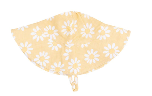 Angel Dear Yellow mod daisy Wide brim sunhat