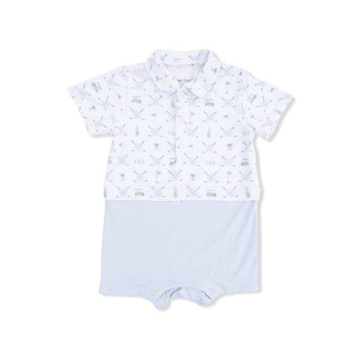 ANGEL DEAR Angel Dear Boys Infant Boys-bubbles Golf Trellis Blue - Short Playsuit