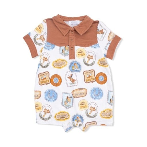 ANGEL DEAR Angel Dear Boys Infant Boys-bubbles Rodeo Patches Uni - Cowboy Shortie