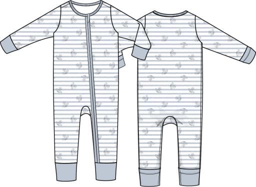 ANGEL DEAR Angel Dear Boys Infant Boys-footies/converters Airplane Stripe - Convertible Romper