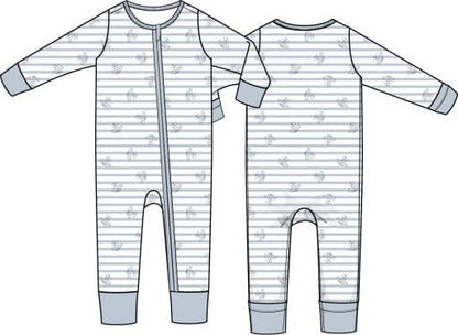 ANGEL DEAR Angel Dear Boys Infant Boys-footies/converters Airplane Stripe - Convertible Romper