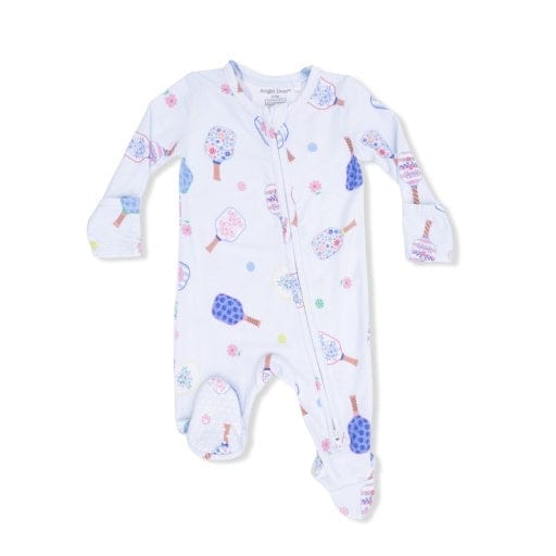 ANGEL DEAR Angel Dear Boys Infant Boys-footies/converters Floral Pickleball - 2 Way Zipper Footie