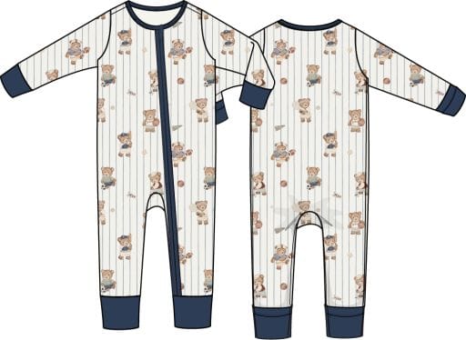 ANGEL DEAR Angel Dear Boys Infant Boys-footies/converters Mixed Sports Bears - Convertible Romper