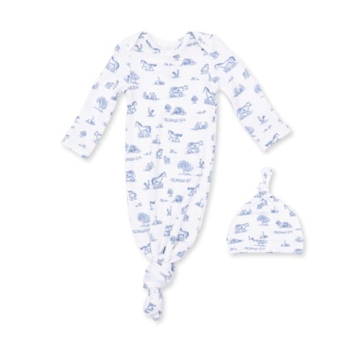 ANGEL DEAR Angel Dear Boys Infant Boys-gowns Farm Friends - Knotted Gown And Knotted Hat