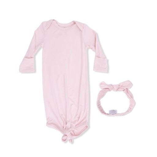 ANGEL DEAR Angel Dear Boys Infant Boys-gowns Solid Lotus - Knotted Gown And Headband