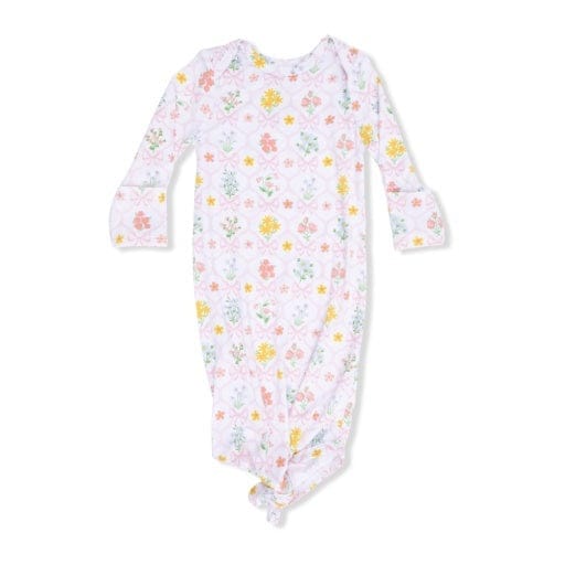ANGEL DEAR Angel Dear Boys Infant Boys-gowns Spring Blooms Bow Trellis - Knotted Gown