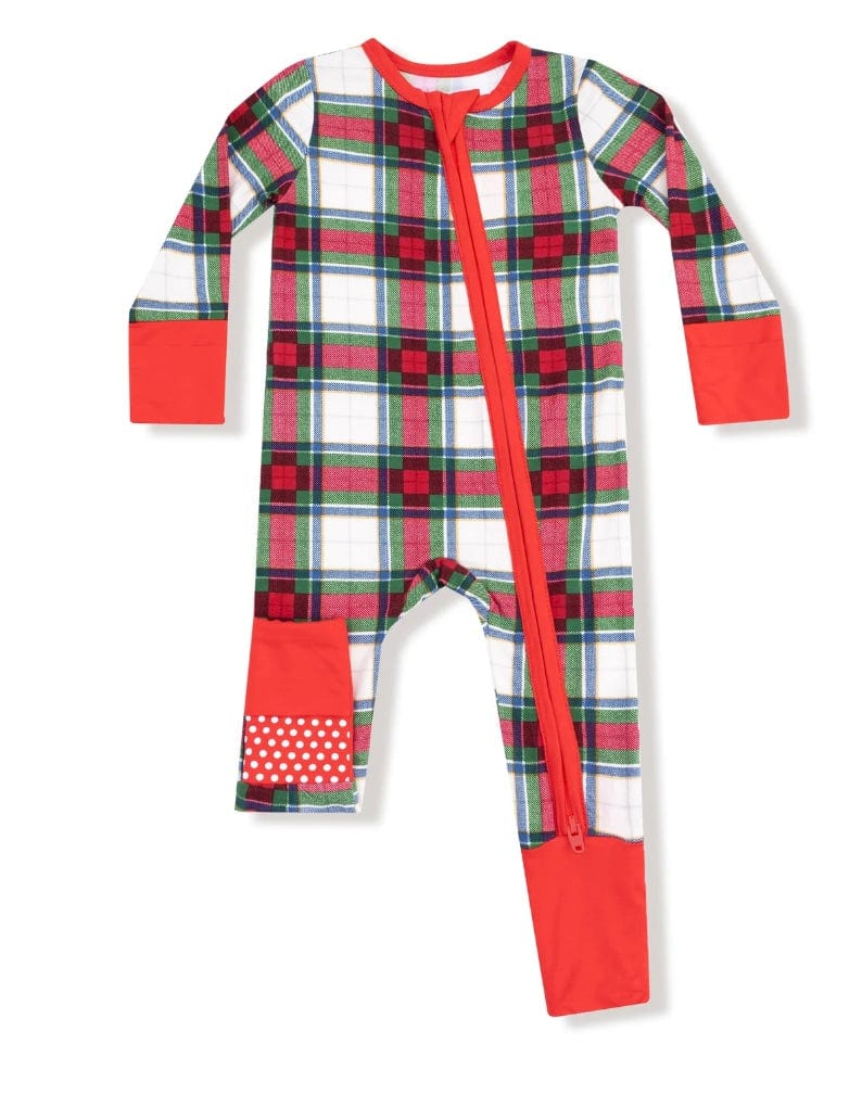 Angel Dear Holiday  Plaid Convertible Romper