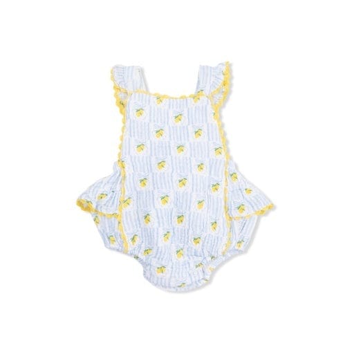 ANGEL DEAR Angel Dear Girls Infant Girls-bubbles Lovely Lemons - Ric Rac Ruffle Sunsuit