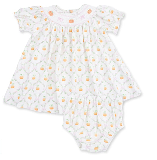 ANGEL DEAR Pretty Pumpkin Trellis dress