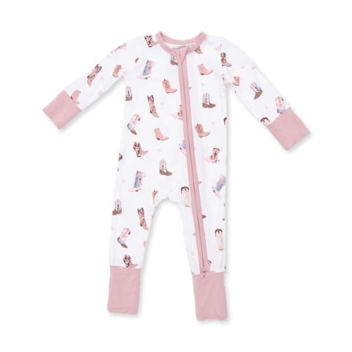 ANGEL DEAR Angel Dear Girls Infant Girls-footies/converters Buckarette Boots - Convertible Romper
