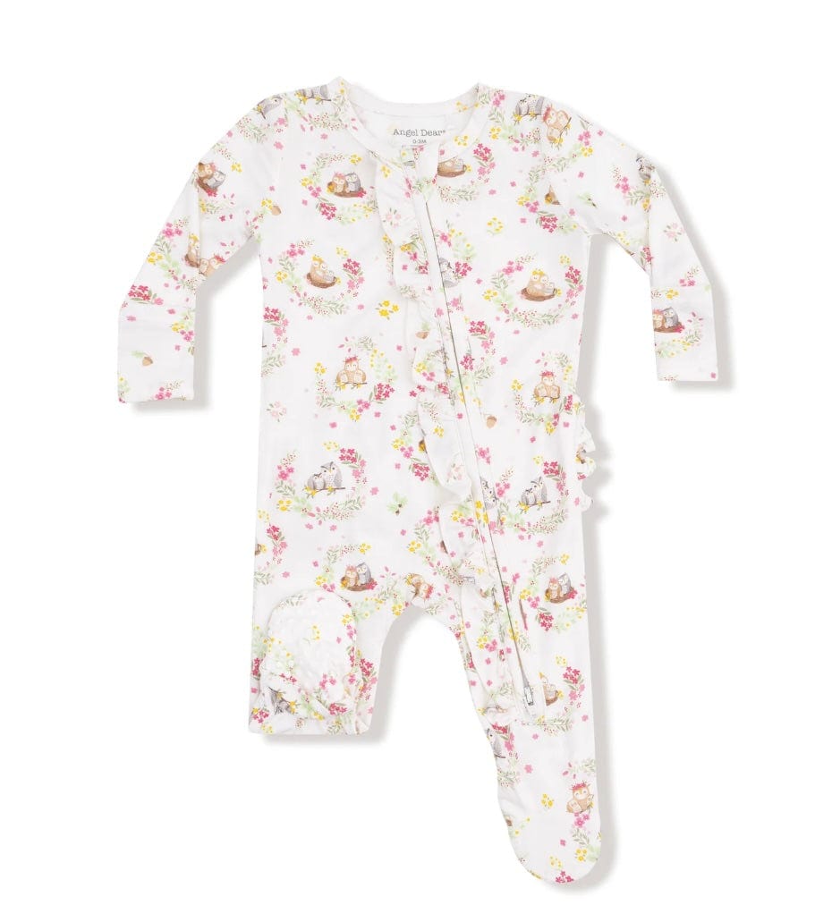 Angel Dear Floral Owl Footie
