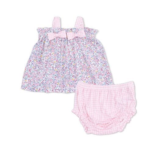 ANGEL DEAR Angel Dear Girls Infant Girls-sets Elizabeth's Garden - Top With Bows And Ruffle Leg Bloomer