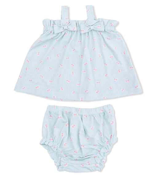 ANGEL DEAR Cherry Stripe Top Bows & Bloomer