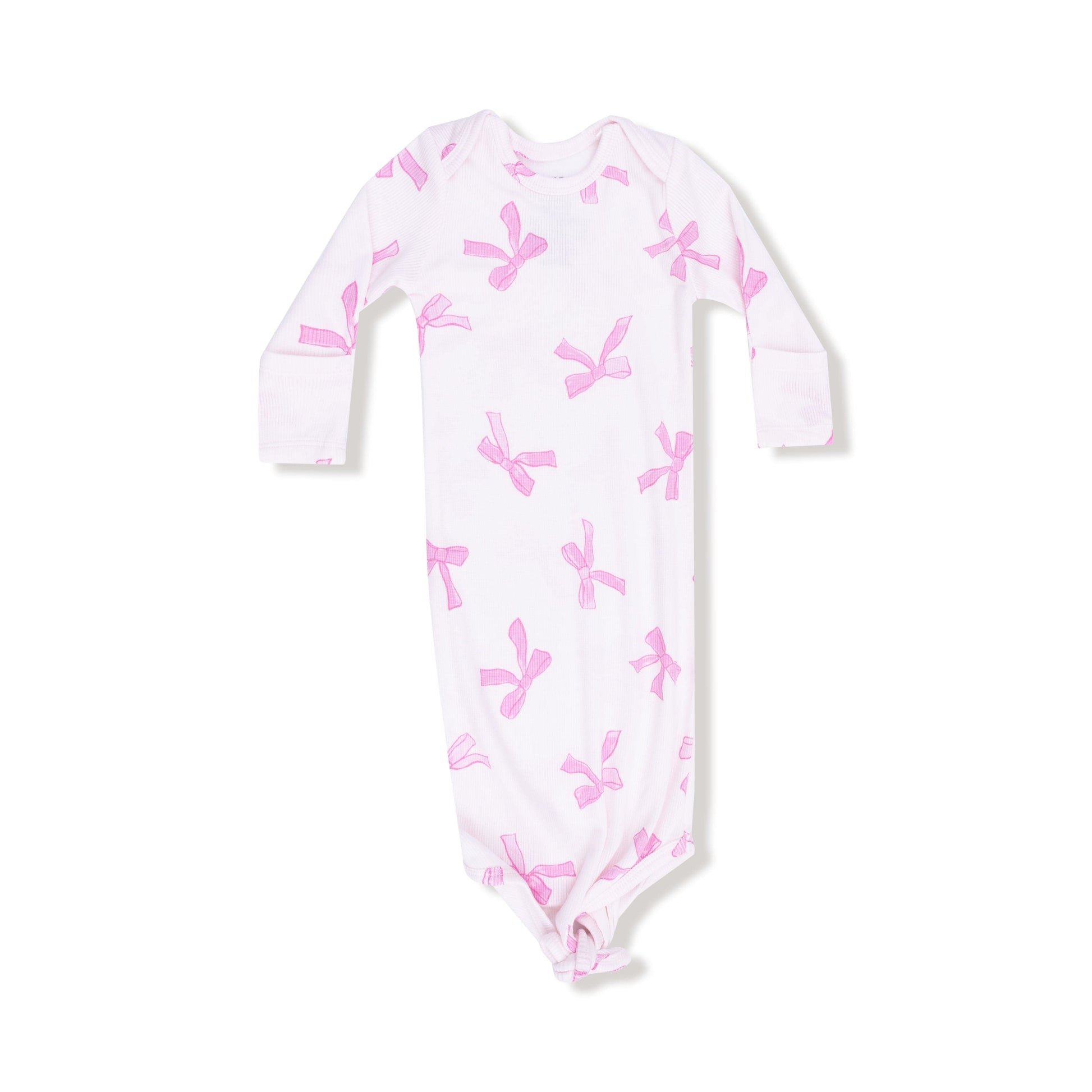 Angel Dear 0-3M Angel Dear Knotted Gown Pretty Bows