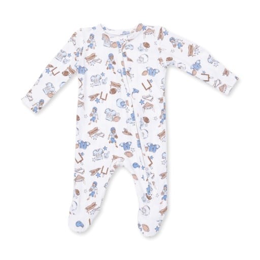 ANGEL DEAR Angel Dear Boys Infant Unisex-footies/converters Football Nursery - 2 Way Zipper Footie