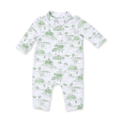ANGEL DEAR Angel Dear Boys Infant Unisex-footies/converters Golf Toile Green - Polo Romper
