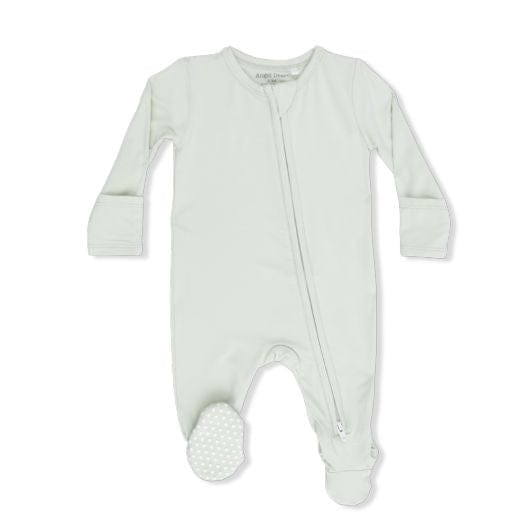ANGEL DEAR Angel Dear Boys Infant Unisex-footies/converters Solid Bok Choy - 2 Way Zipper Footie