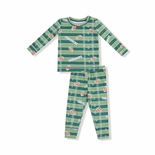 Angel Dear Angel Dear L/S Loungewear Set in Football Field- Glow in the Dark