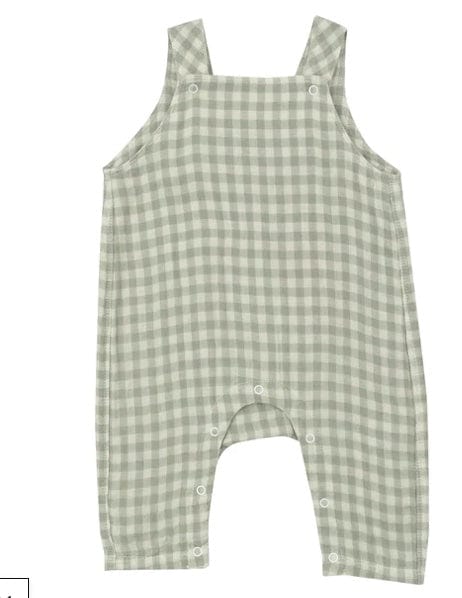 Angel Dear Angel Dear OVERALLS  MINI GREEN GINGHAM