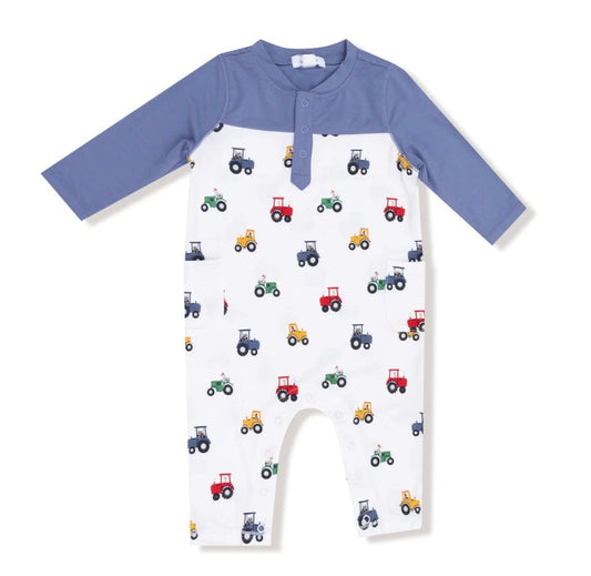 angel dear Mini Tractors  Romper