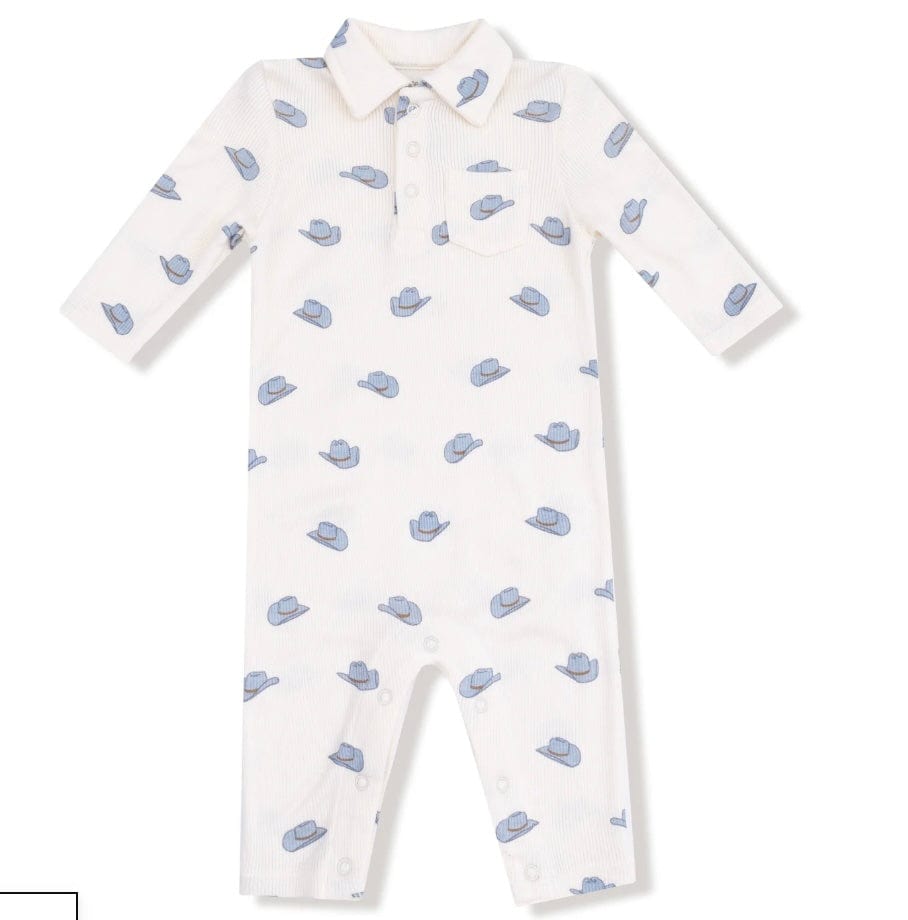 Angel Dear Petite Cowboy Hats  Polo Romper Regular price