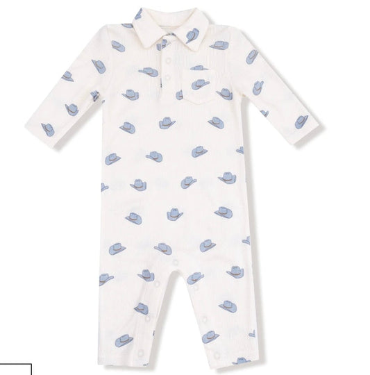 Angel Dear Petite Cowboy Hats  Polo Romper Regular price