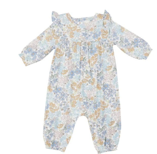 Angel Dear RUFFLE SLEEVE ROMPER  EDITH'S FLORAL