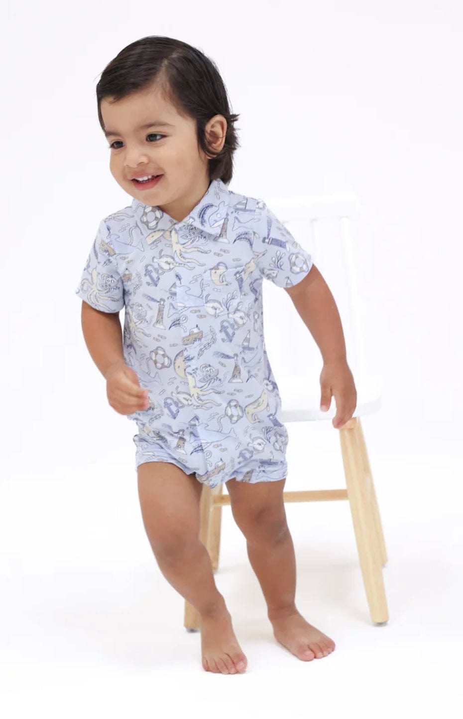 Angel Dear Button Down Polo Shortie Nautical Notebook