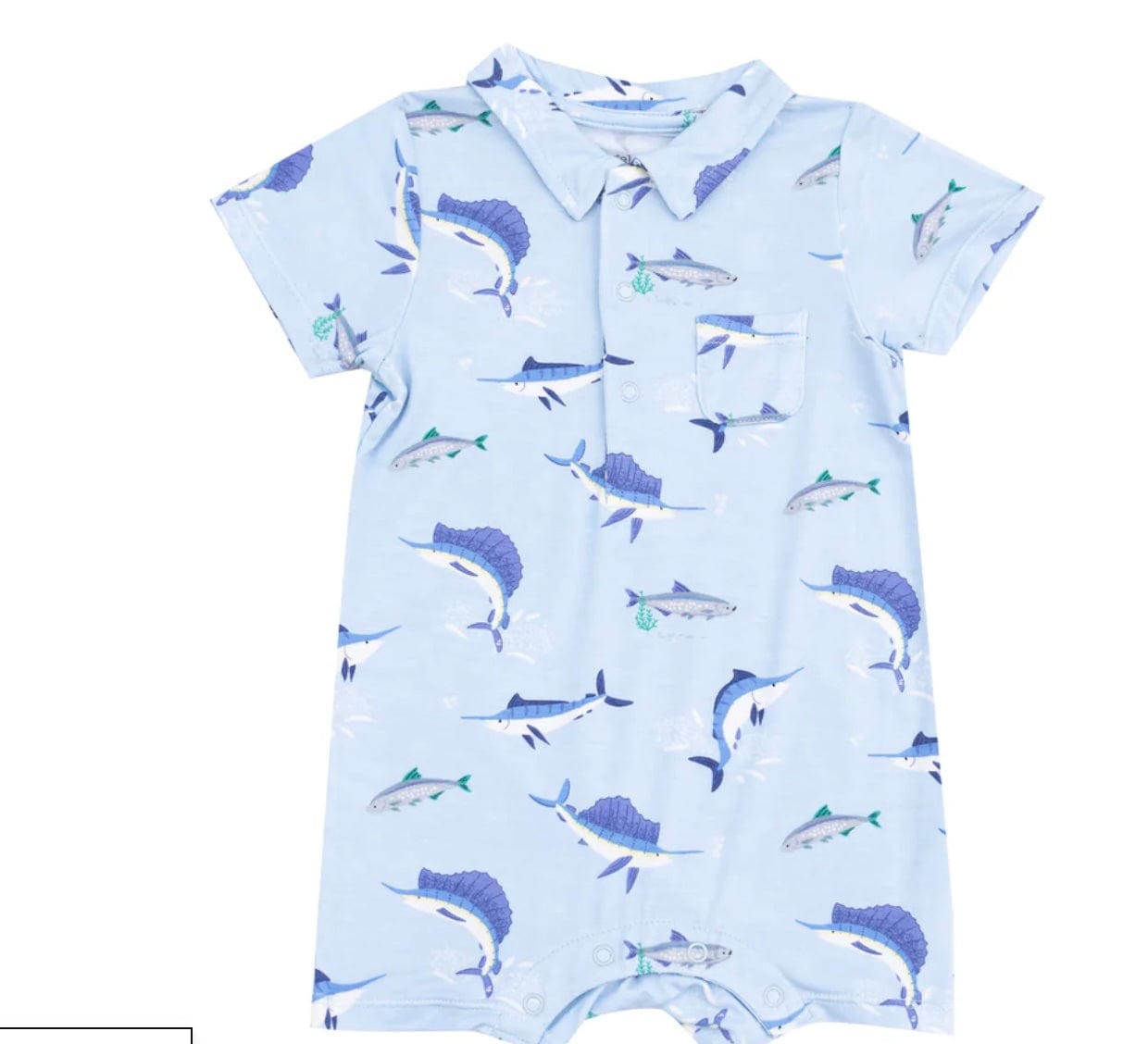 Angel Dear Polo Shortie Deep Sea Fishing Blue