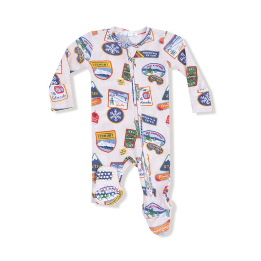 Angel Dear State Patch 2-way Zip Footie